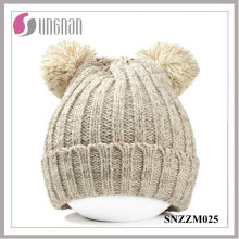 Sombreros hechos punto de lana calientes gruesos calientes de los oídos del oso del invierno 2015 (SNZZM025)